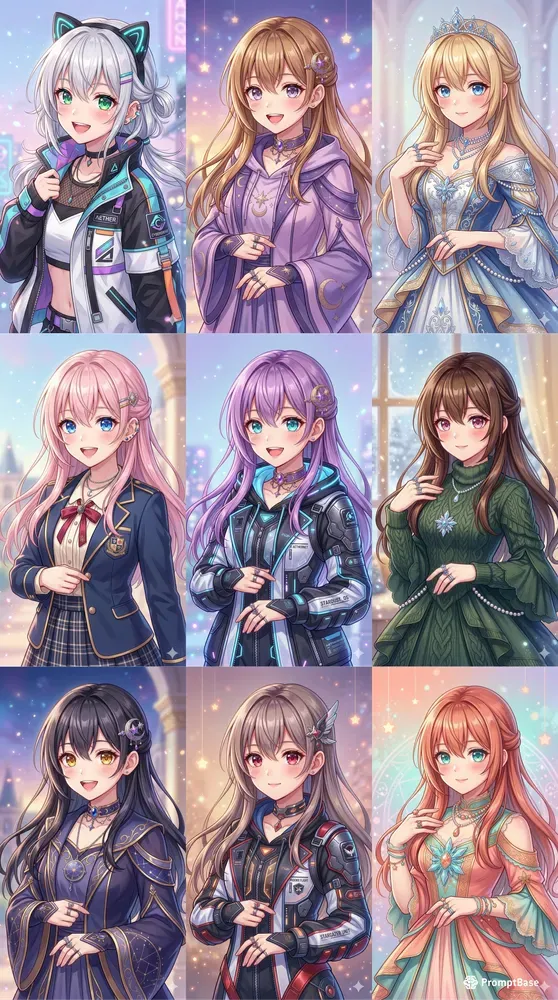 Modern Anime Girl Portrait Generator