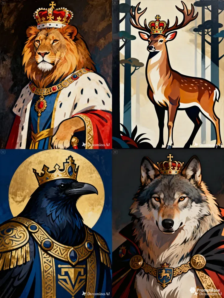 Regal Animal Portrait Paintings