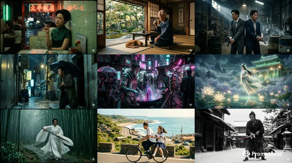 Asian Cinema Aesthetic Stills