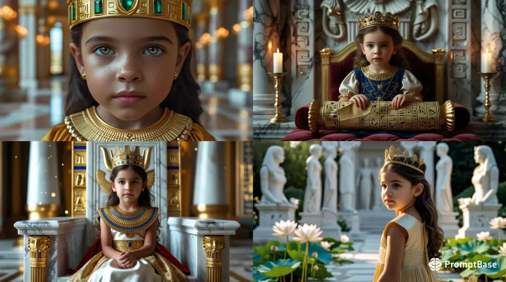 Ancient Royal Girls Greek Egypt Gold