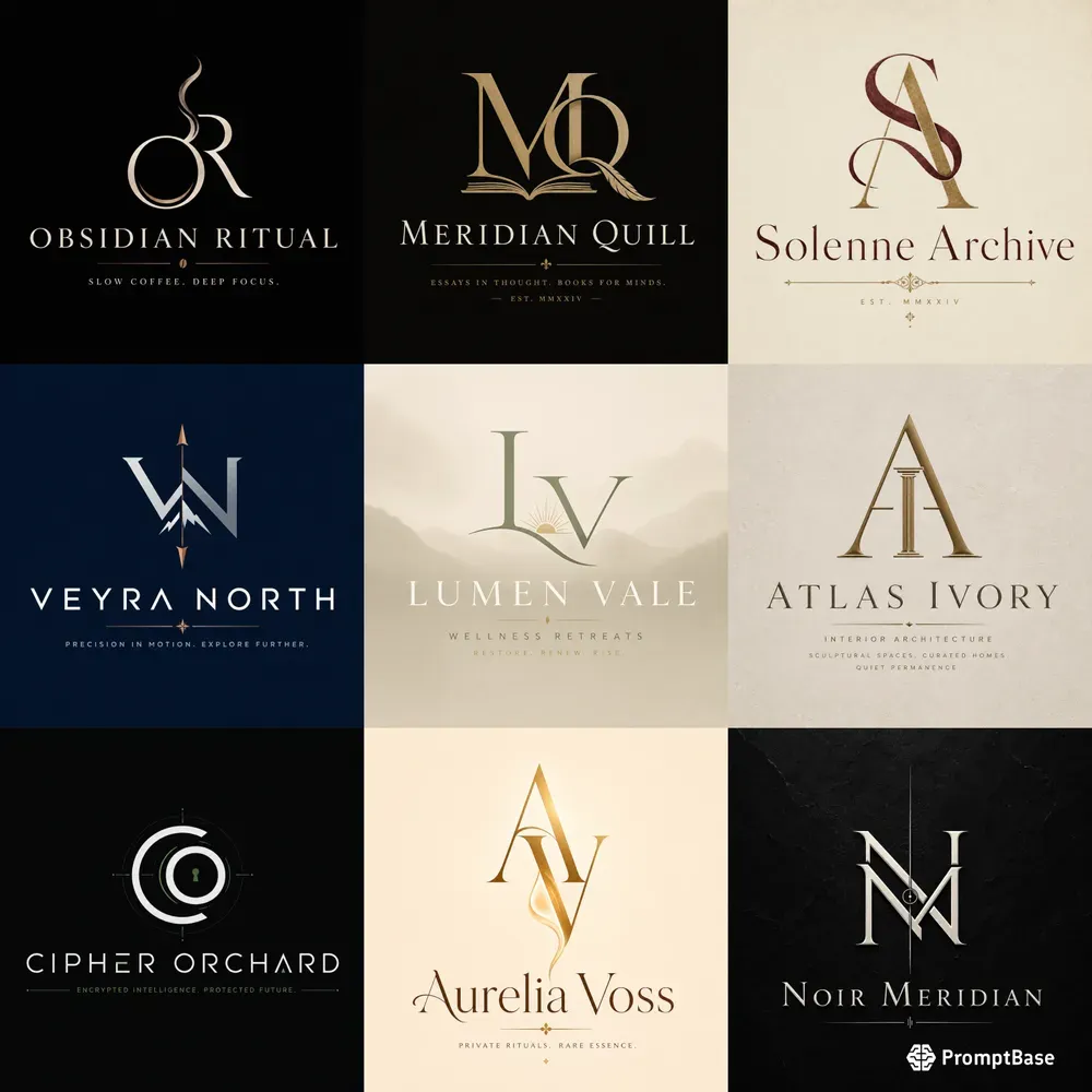 Luxury Monogram Wordmark Identity Logos