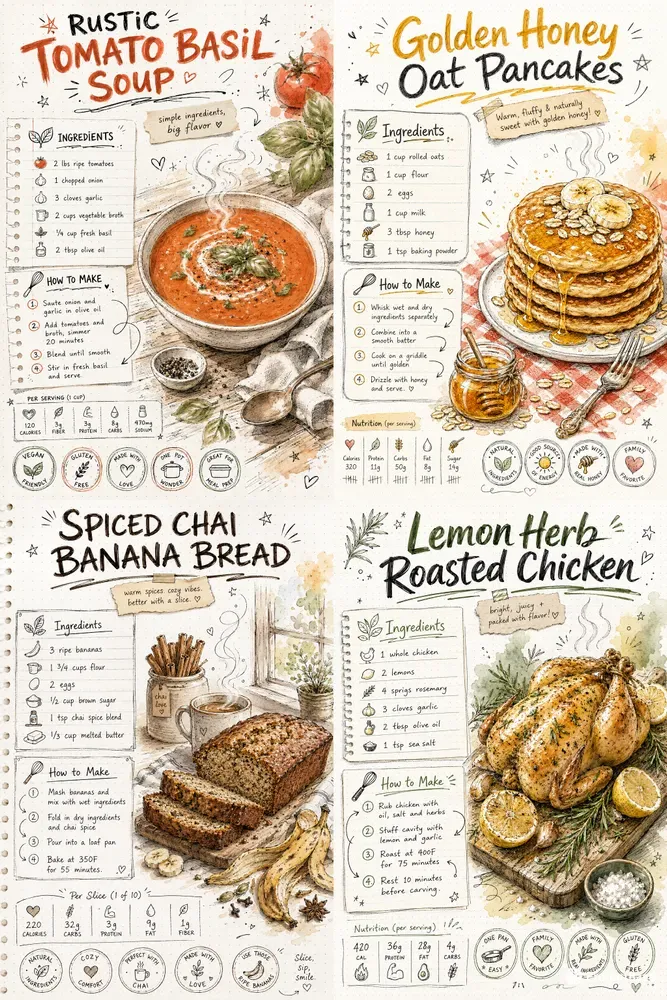 Recipe Infographic Poster Generator
