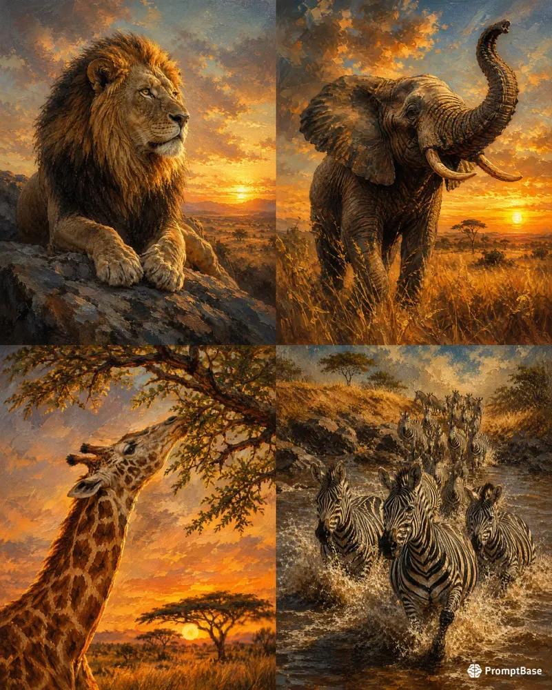 Wildlife Safari Animal Art