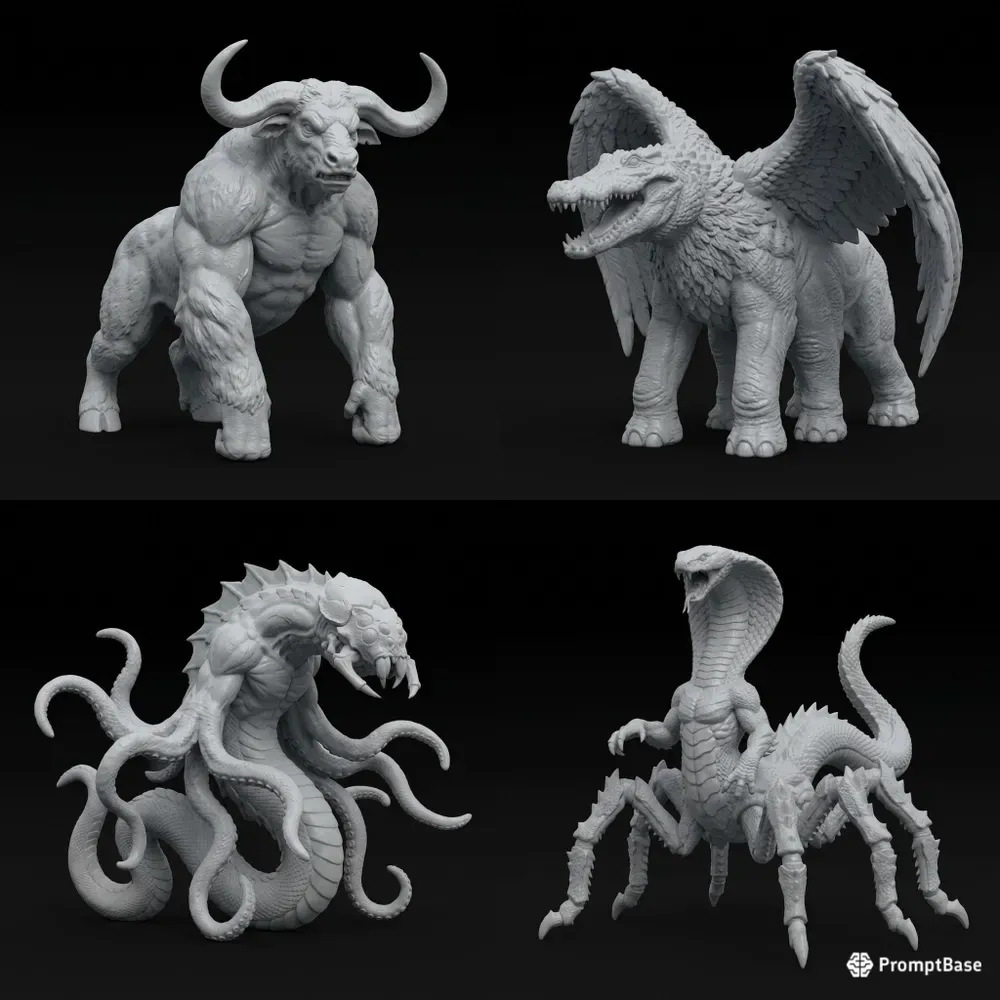 3D Modular Chimera Sculpt Generator