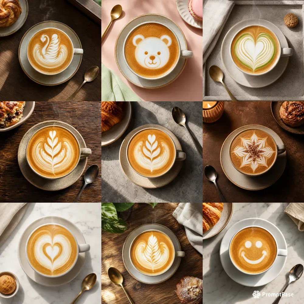 Latte Art Coffee Photos