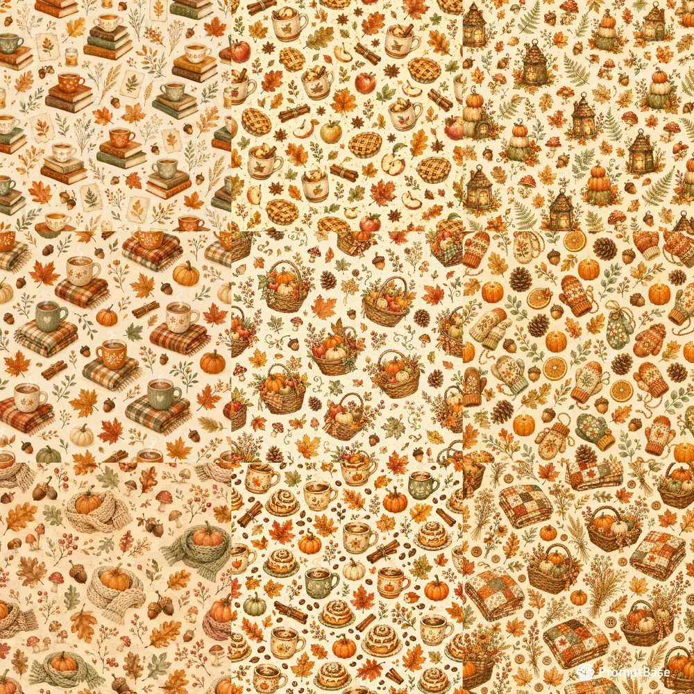 Cozy Fall Seamless Patterns