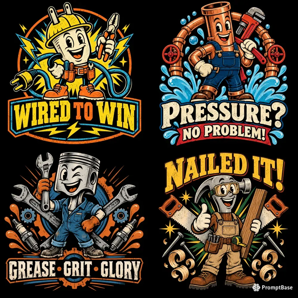 Funny Trade Mascot Tshirt Prints