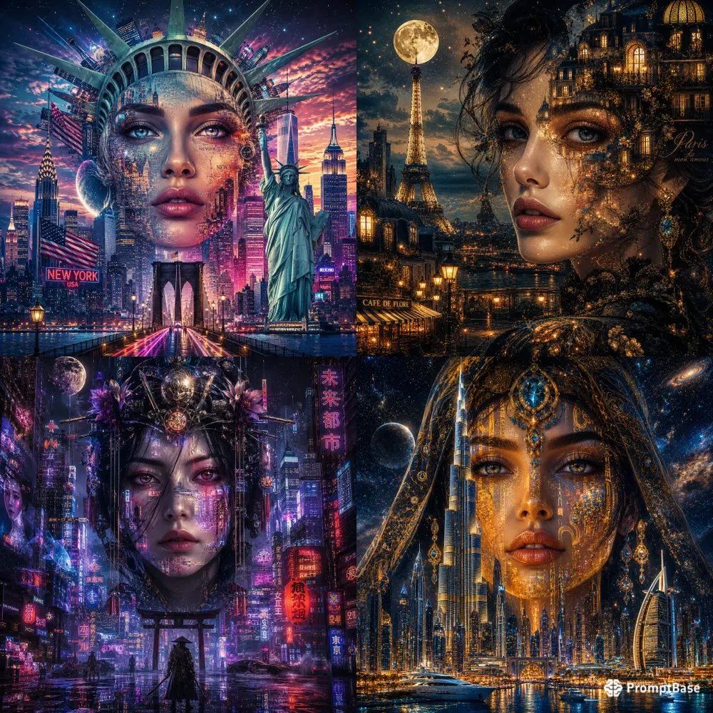 Surreal Global City Portraits
