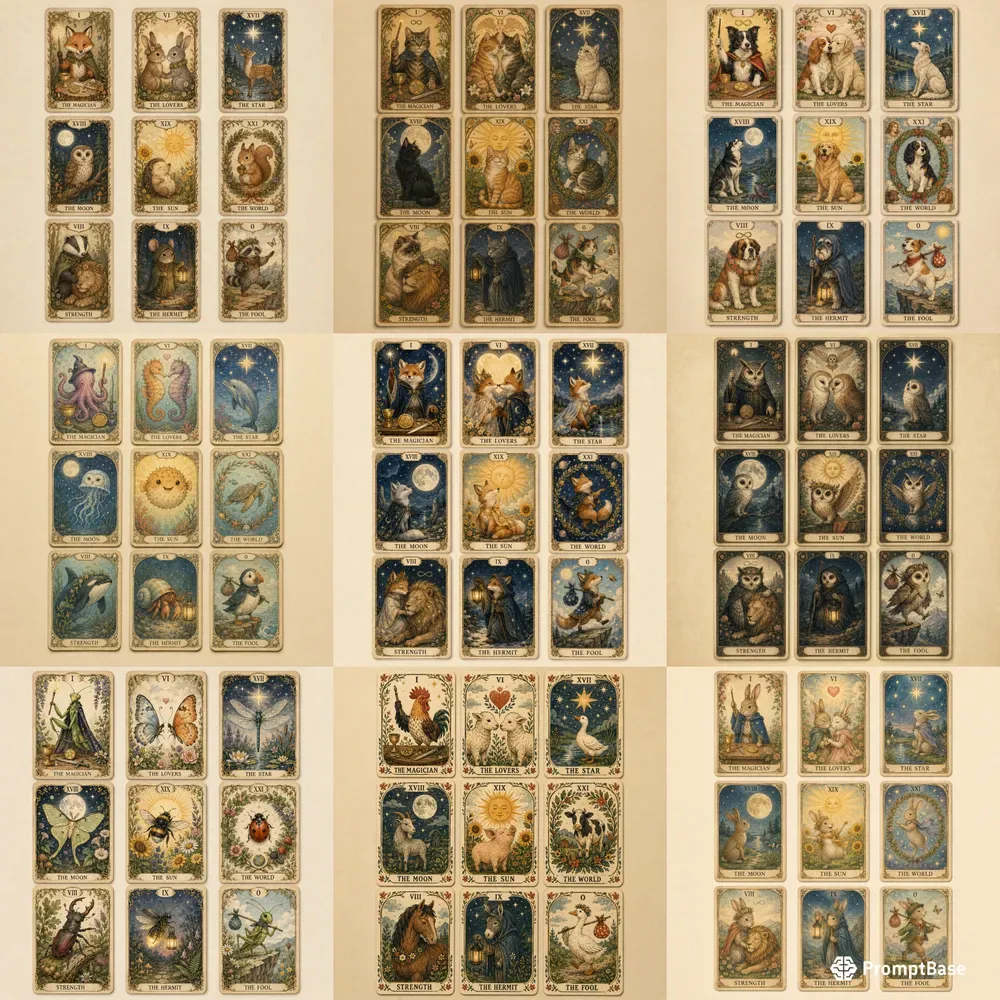 Storybook Animal Tarot Card Sets