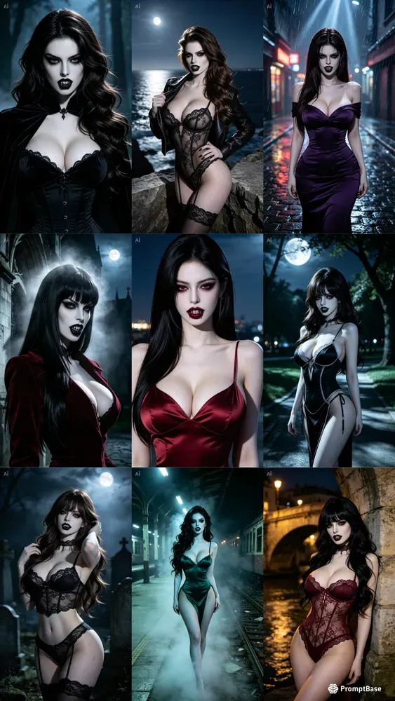 Girl Vampire Lingerie Portraits