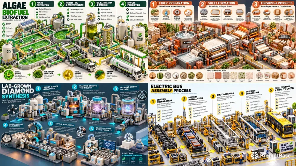 Vibrant 3D Factory Infographic Assets