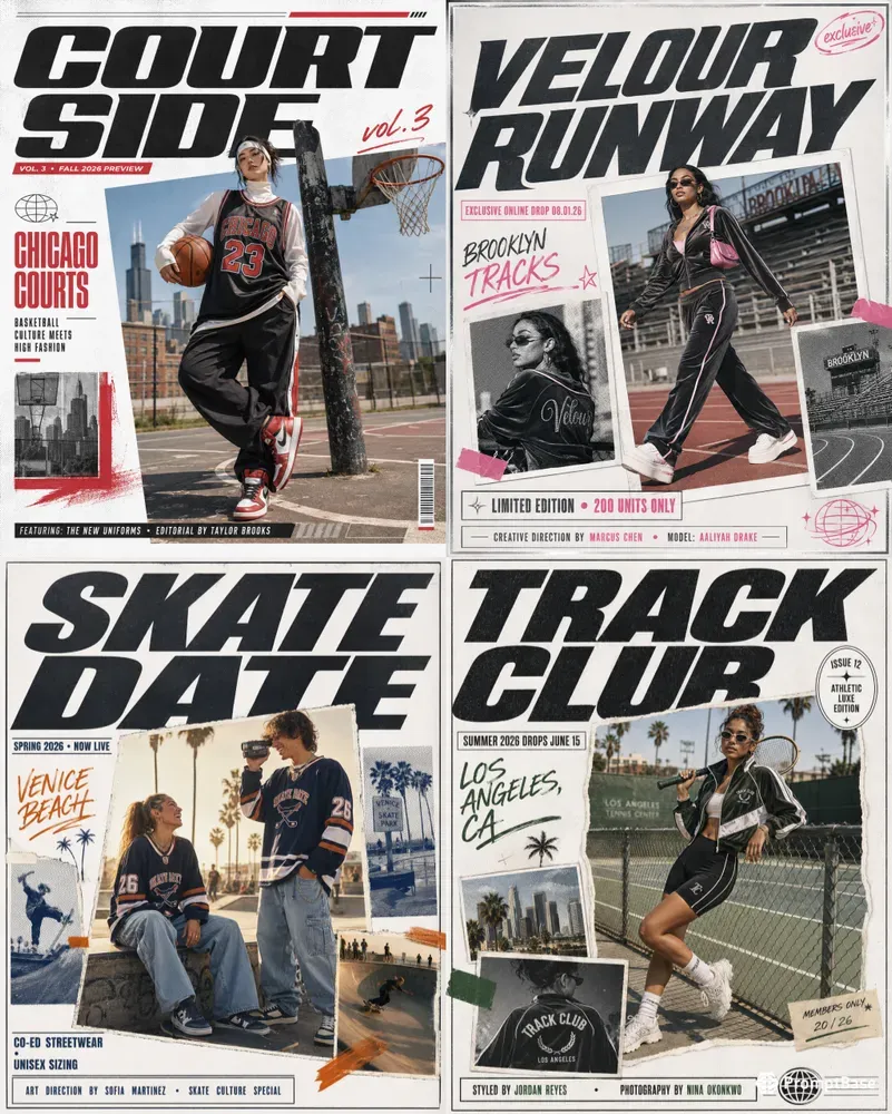 Sporty Chic Y2k Fashion Poster Generator