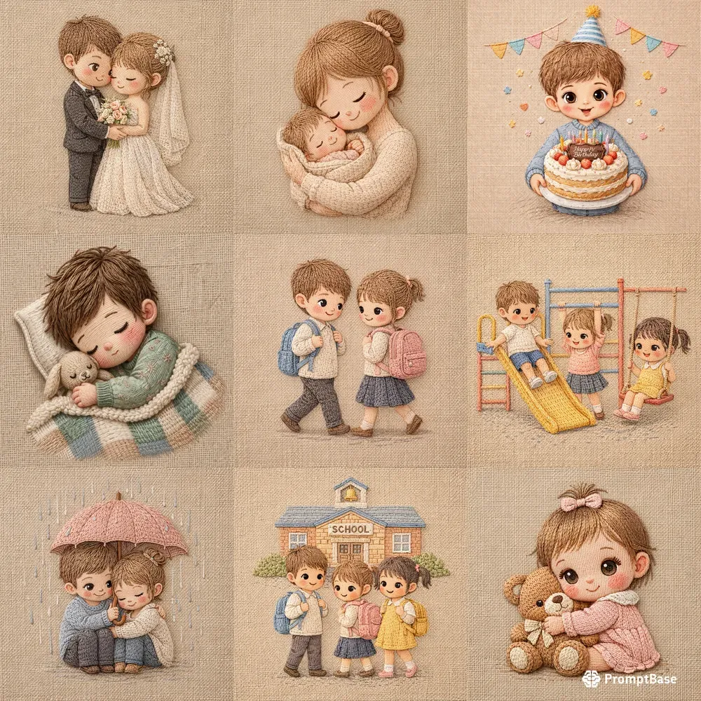 Embroidery Thread Illustrations