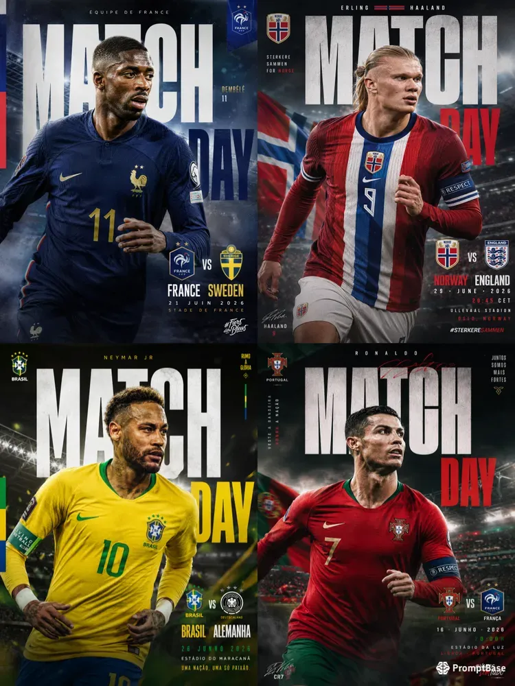 Hyperrealistic Football Campaign Designs