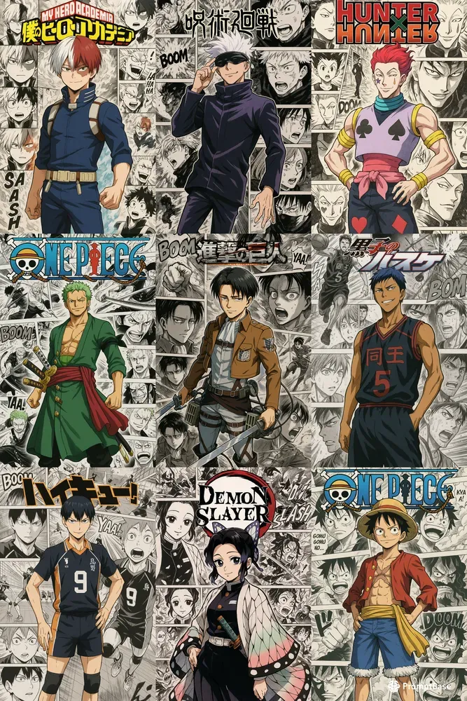Dynamic Anime Iconic Moments In Collages