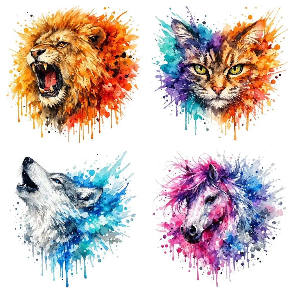 Watercolor Abstract Animal Tshirt Designs