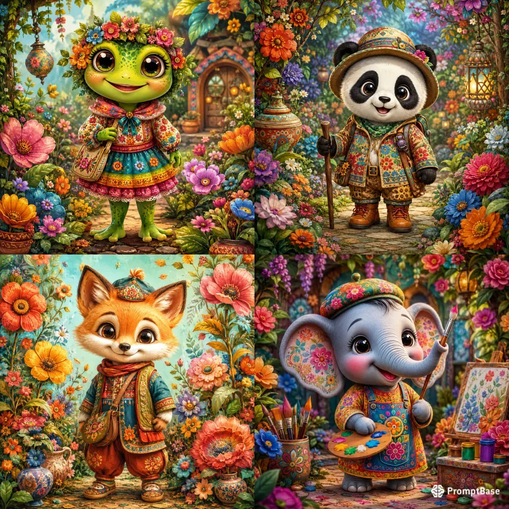 Whimsical Storybook Character Portraits