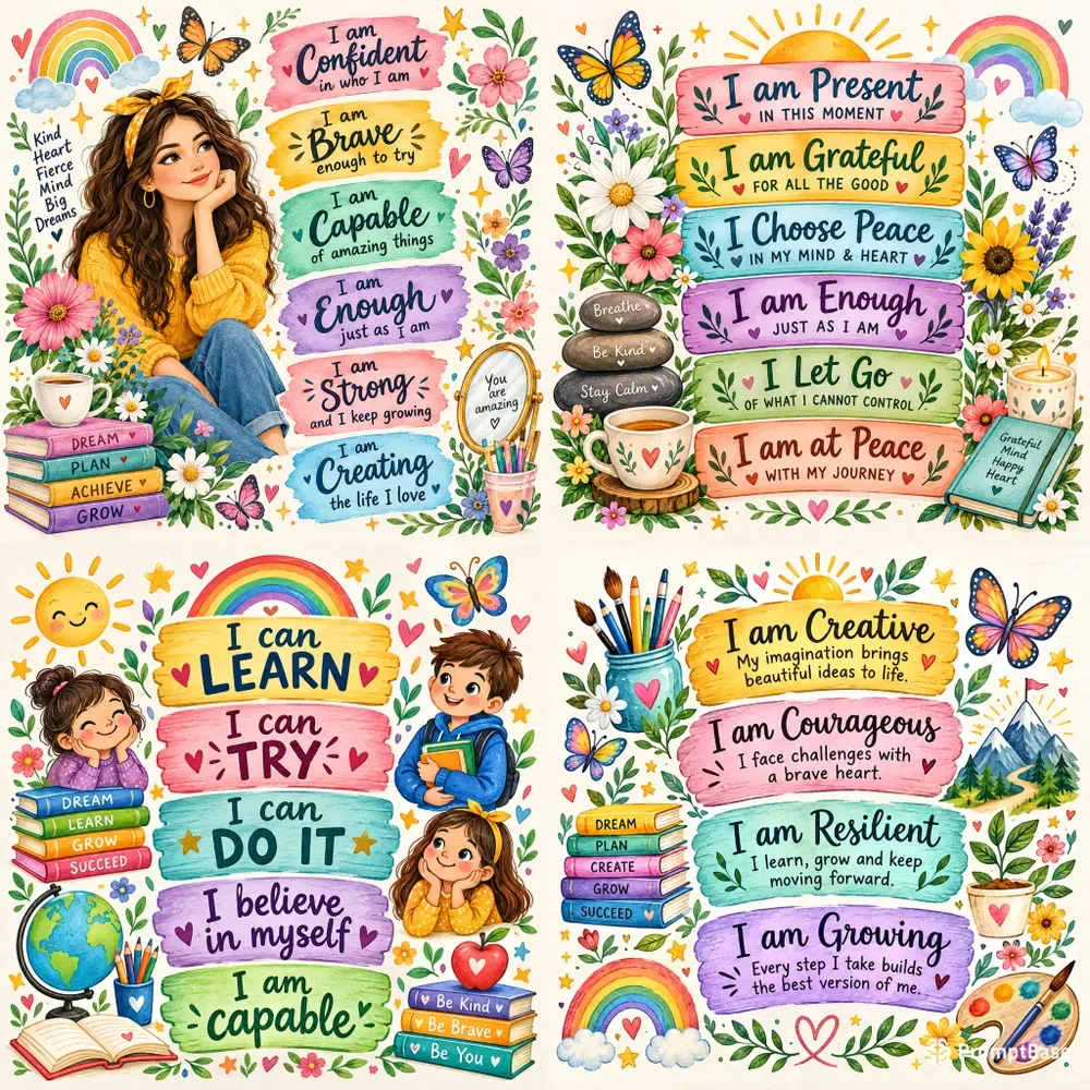 Whimsical Affirmation Art
