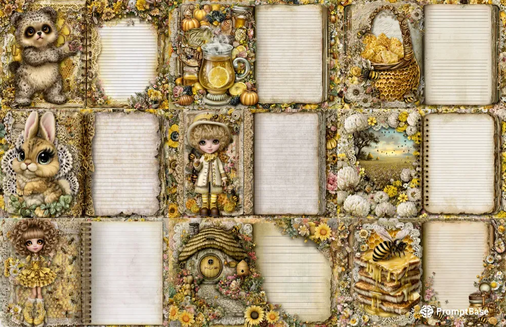Sweet Honey Girl Double Pages