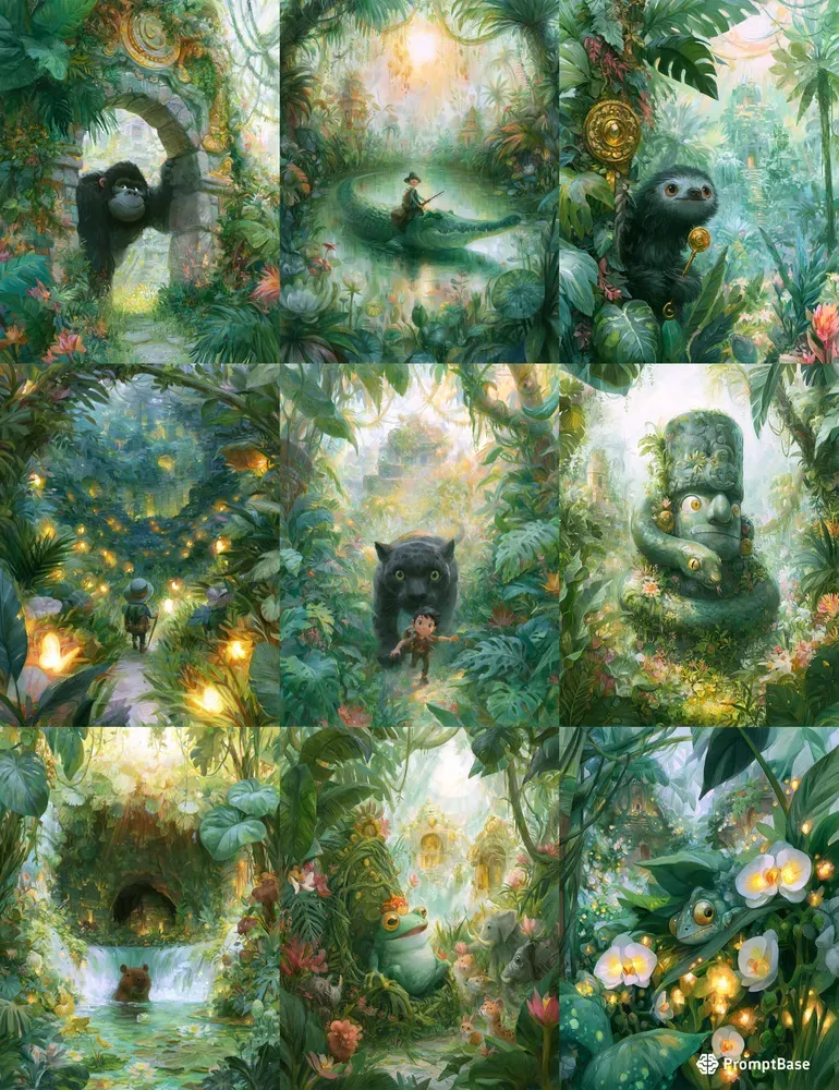 Jungle Treasures Storybook Illustrations