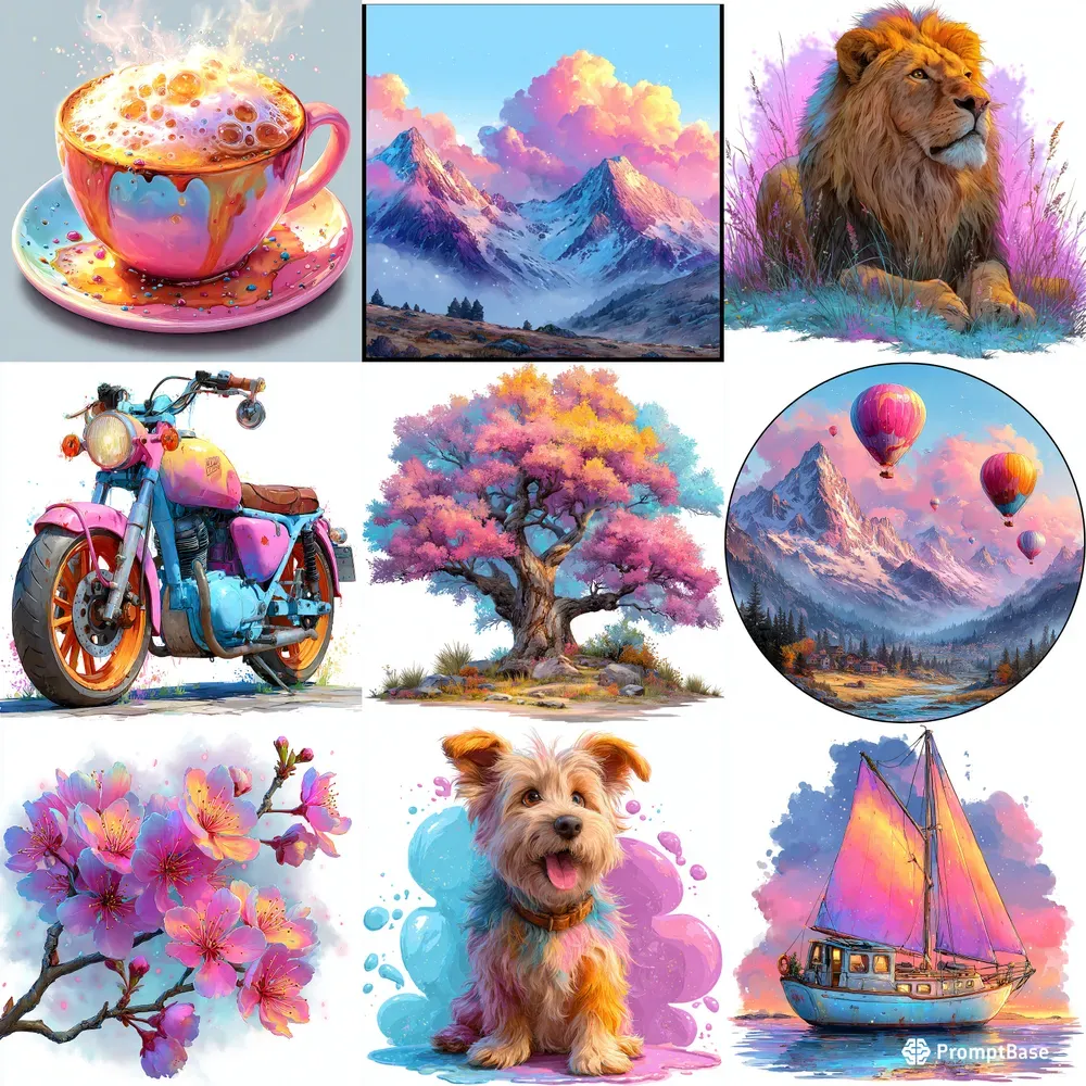 Painted Pastel Dreamy Whimsy Glows