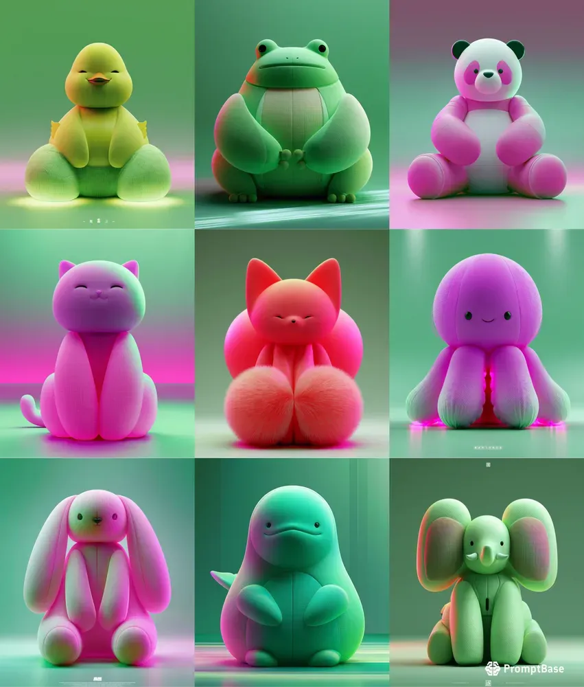 Soft 3D Toy Characters