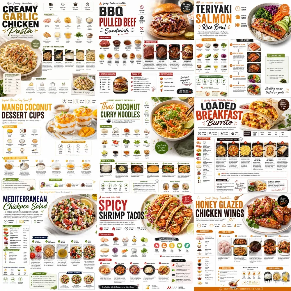 Modern Recipe Infographics