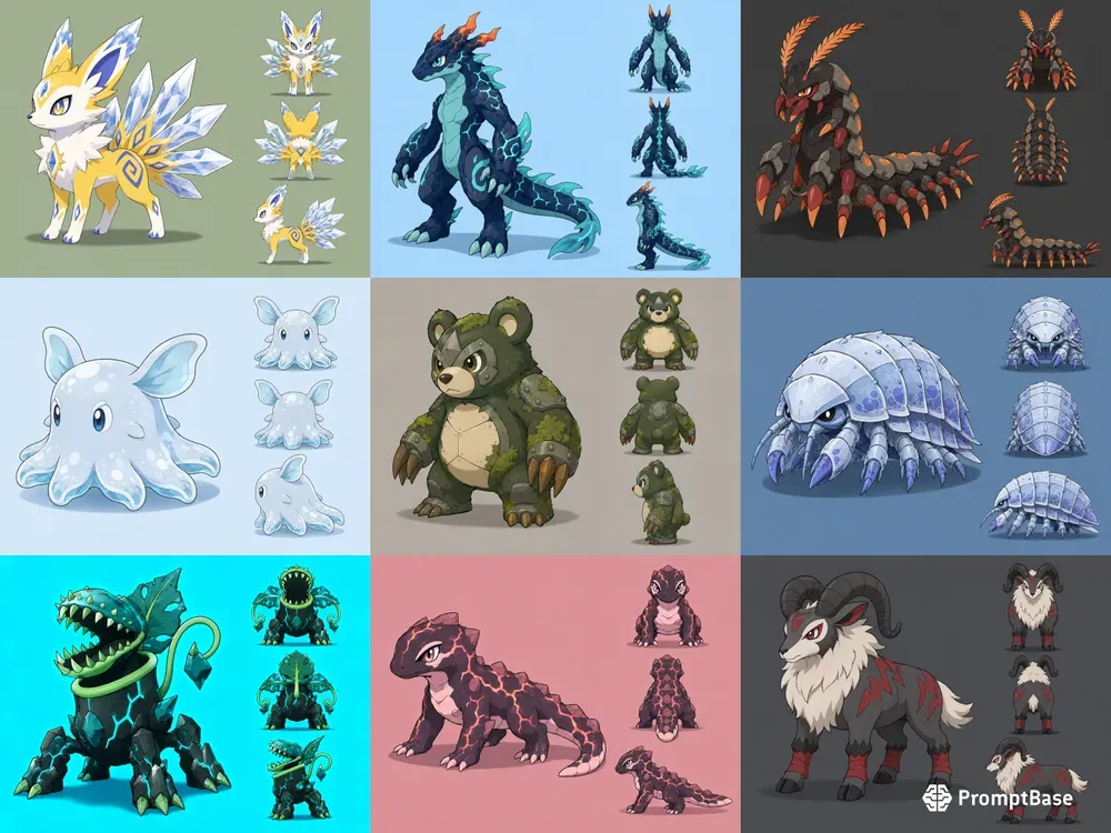 Fakemon Character Concept Designs