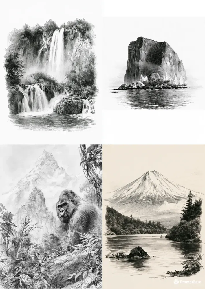 Nature Pencil Sketches