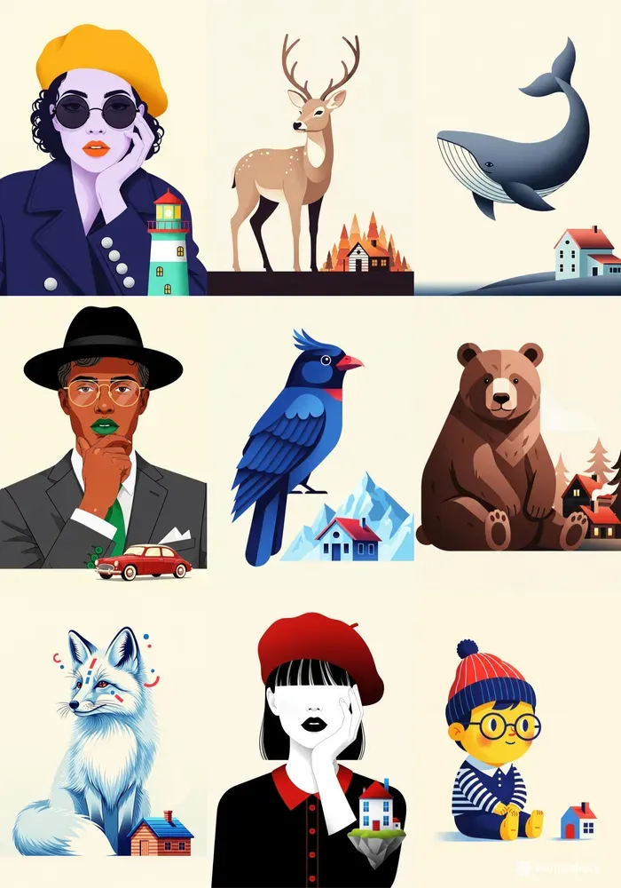 Minimal Editorial Illustration Series