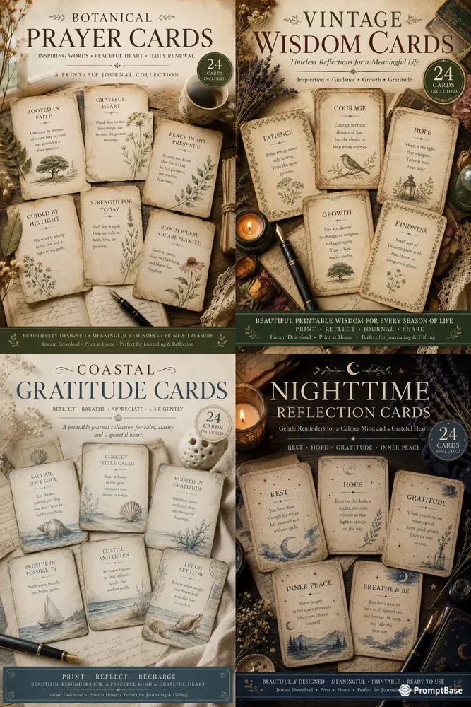 Vintage Faith Journal Cards