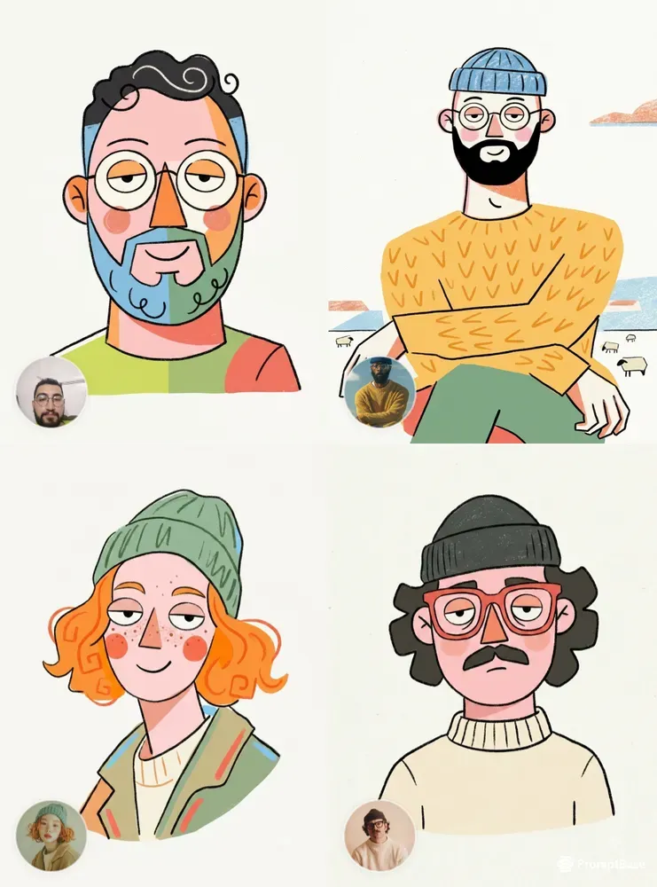 Illustration Style Editorial Portraits