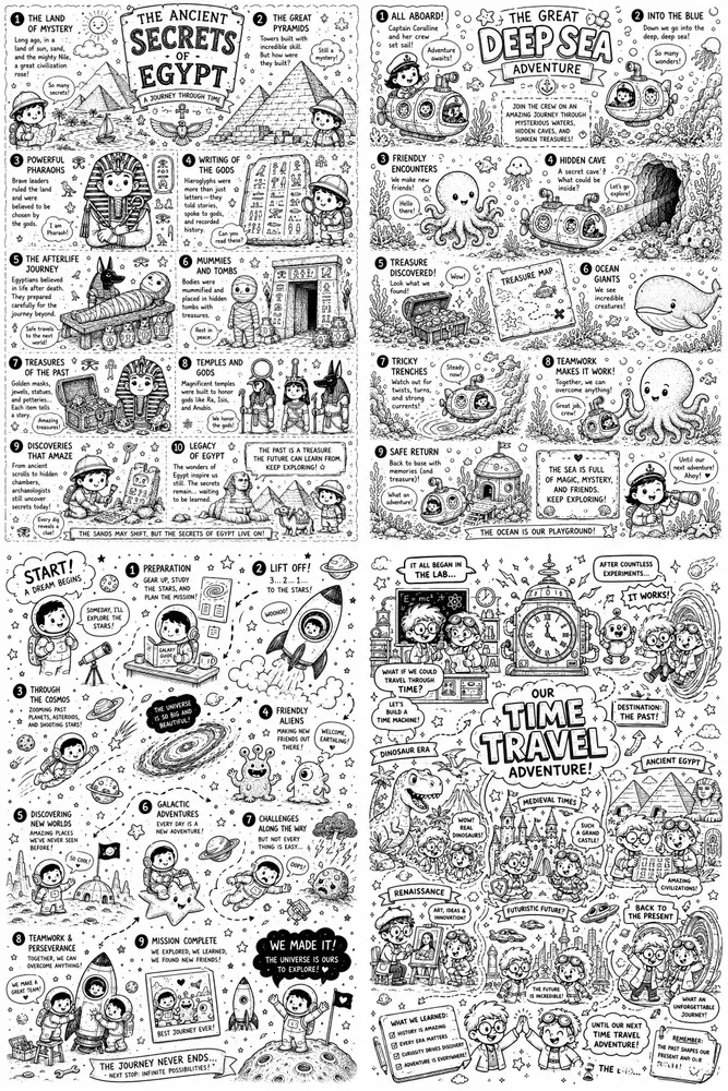 Cute Doodle Visual Stories