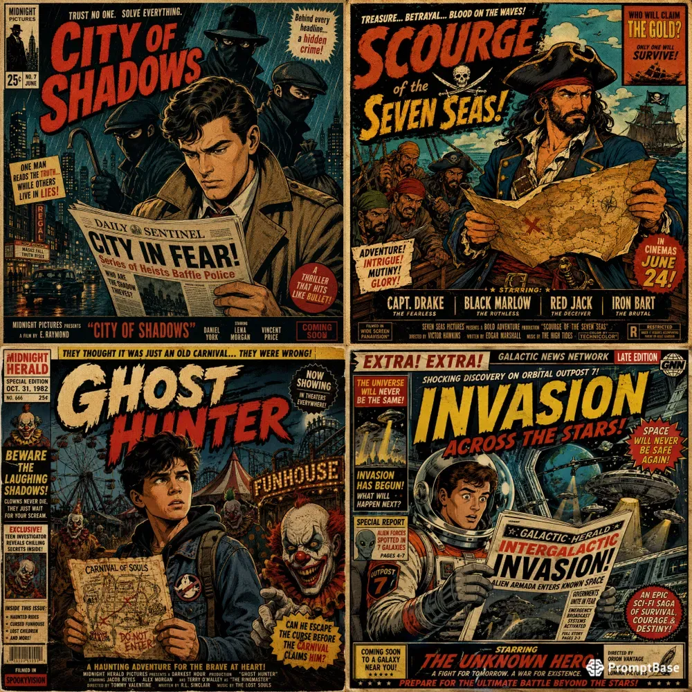 Vintage Popart Movie Posters