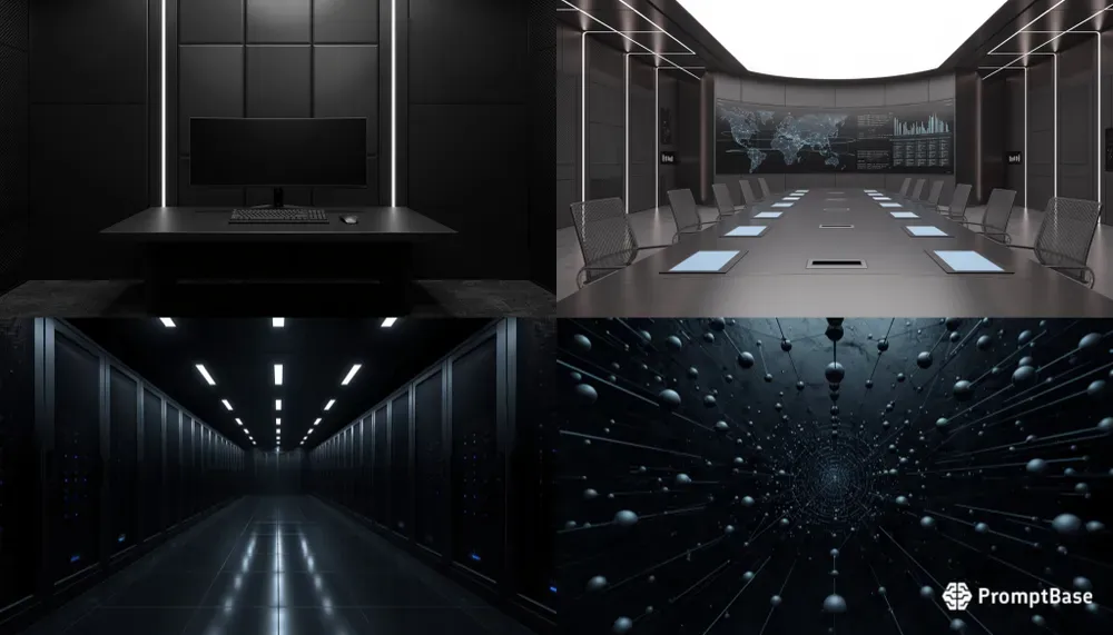Cyberpunk Corporate Command Centers