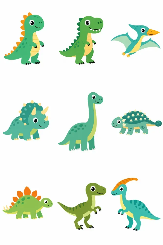 Cute Dinosaur Cliparts