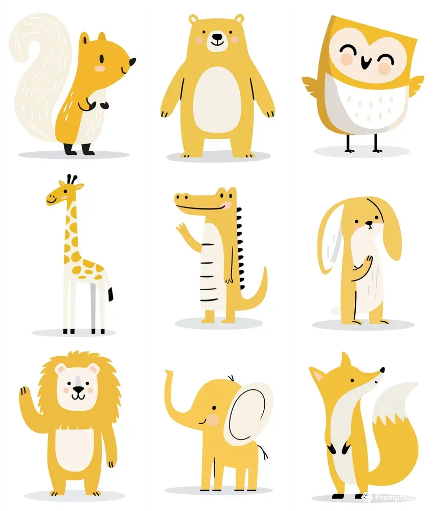 Playful Scandinavian Animal Art