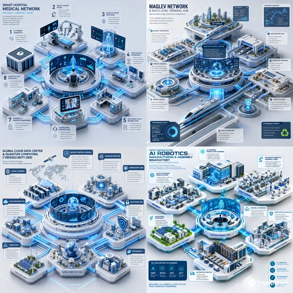 3D Isometric Tech Infographics