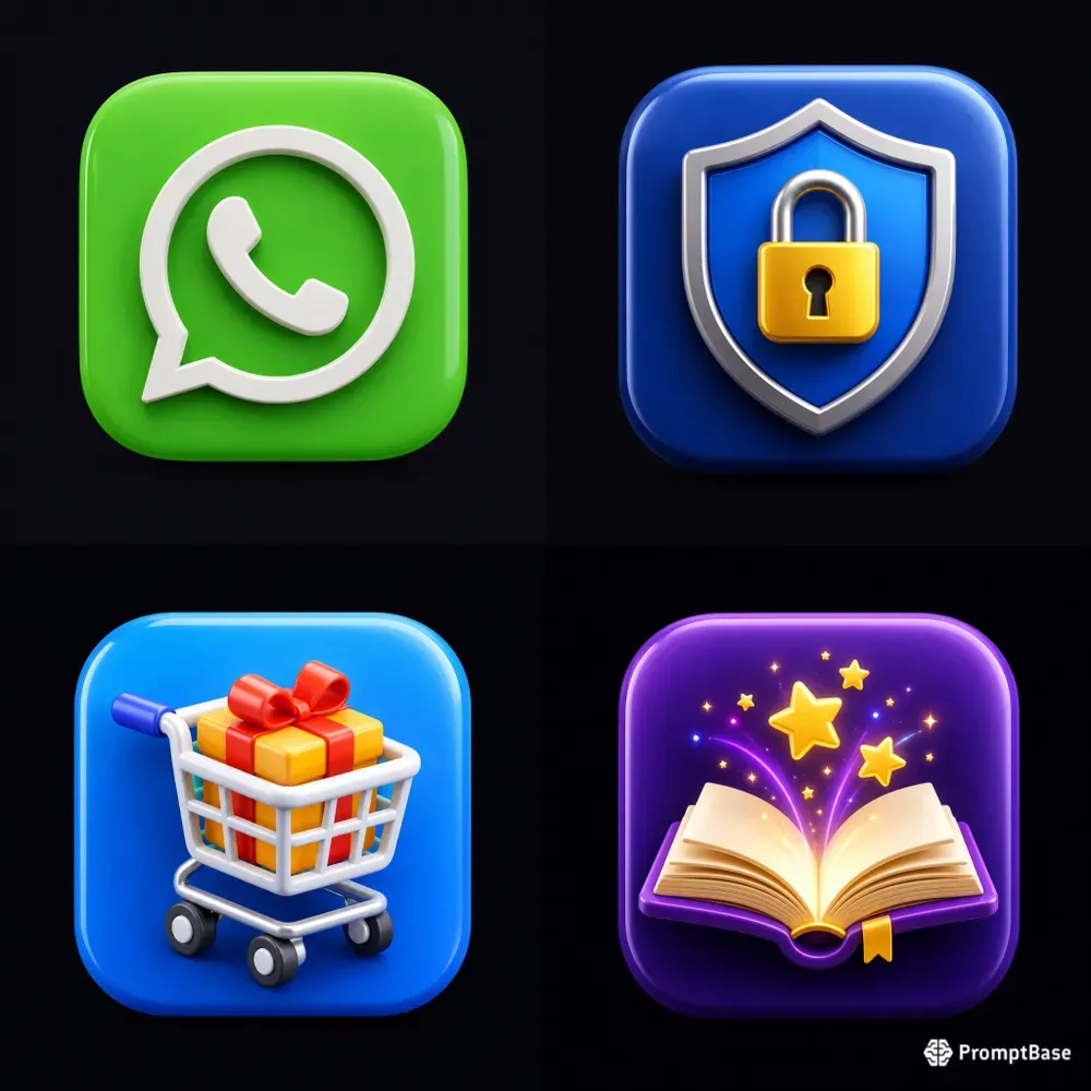 Modern 3D App Icons