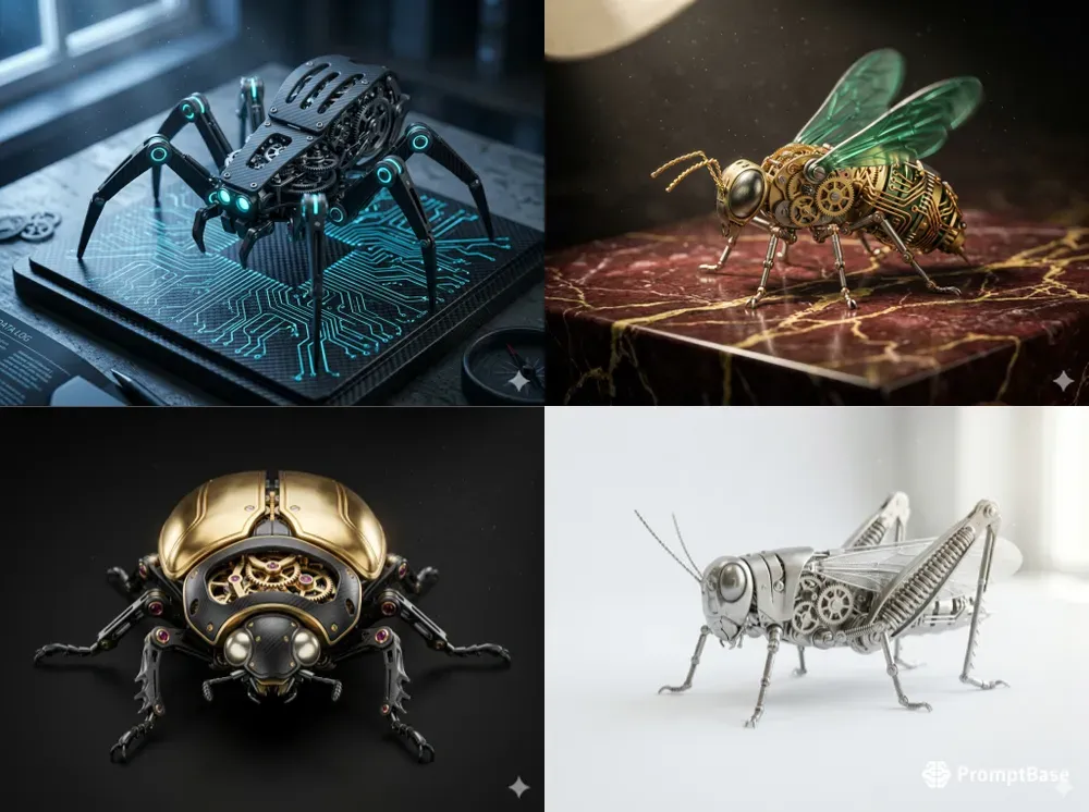 Steampunk Mechanical Insects Macros