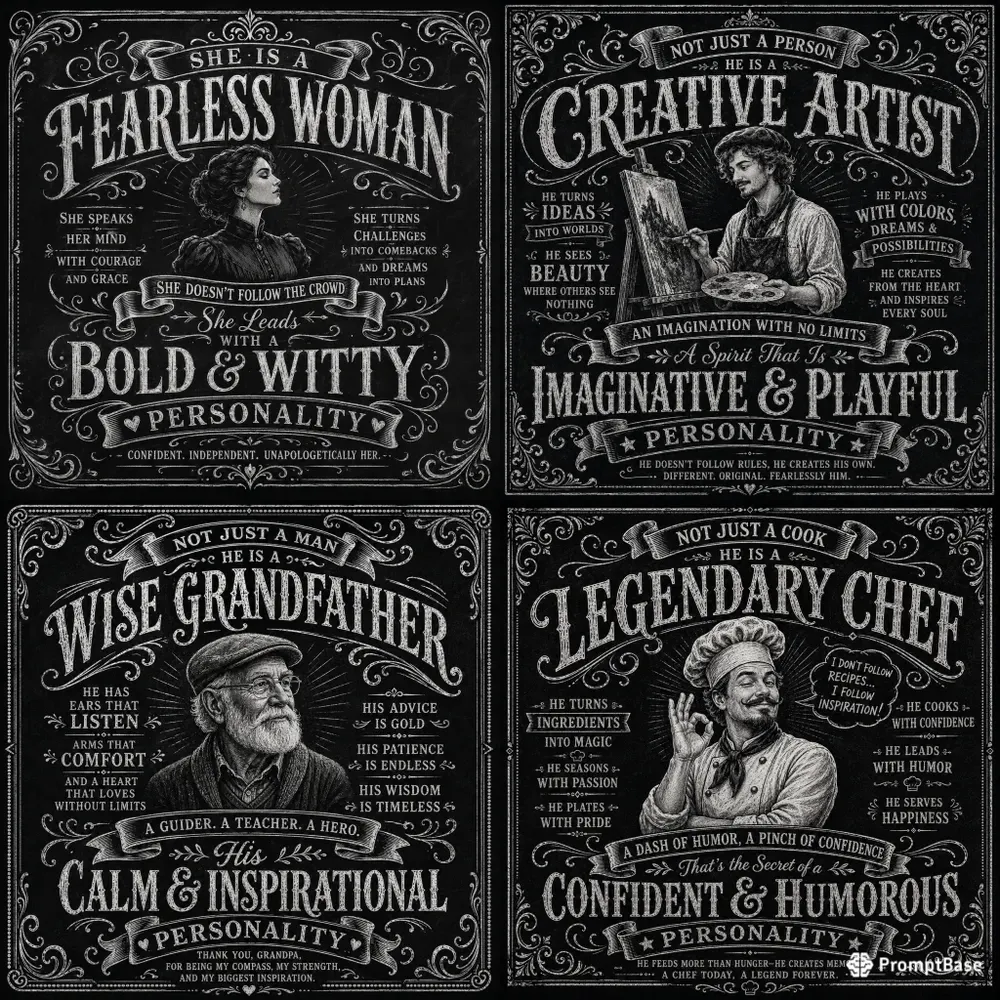 Vintage Chalkboard Quote Designs