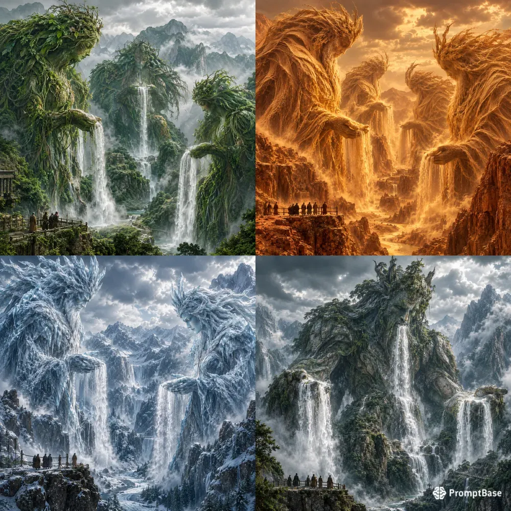 Colossal Waterfall Beings