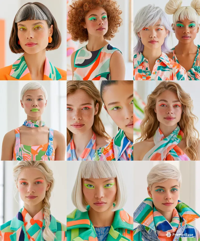 Neon Editorial Beauties