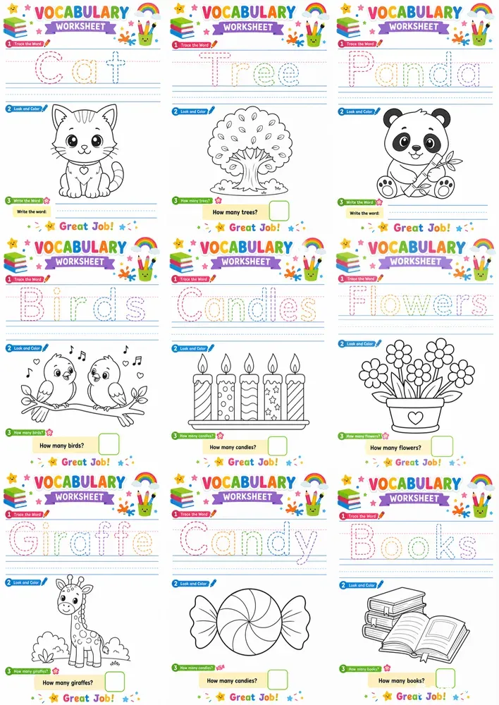 A4 Printable Vocabulary Worksheet Makers