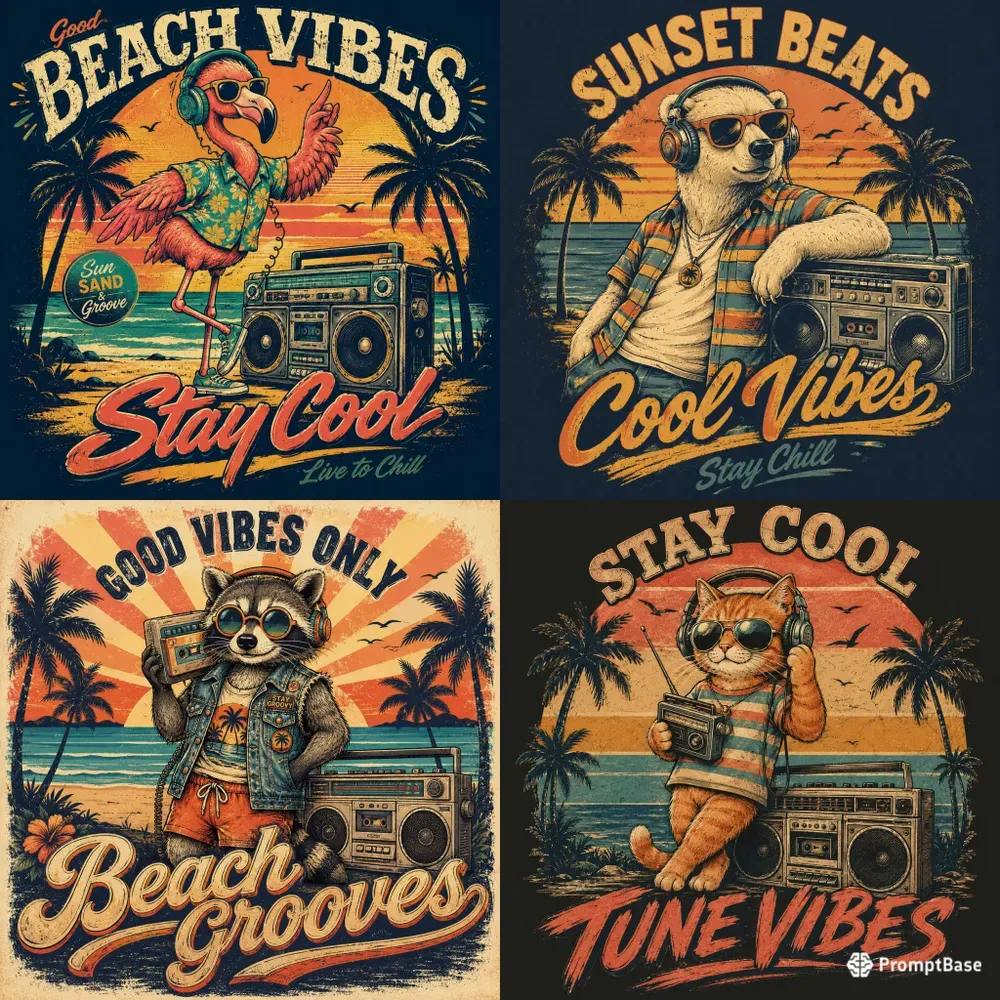 Vintage Summer Character Tees