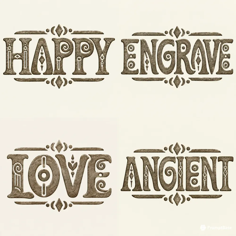 Ancient Lettering Typography Designs