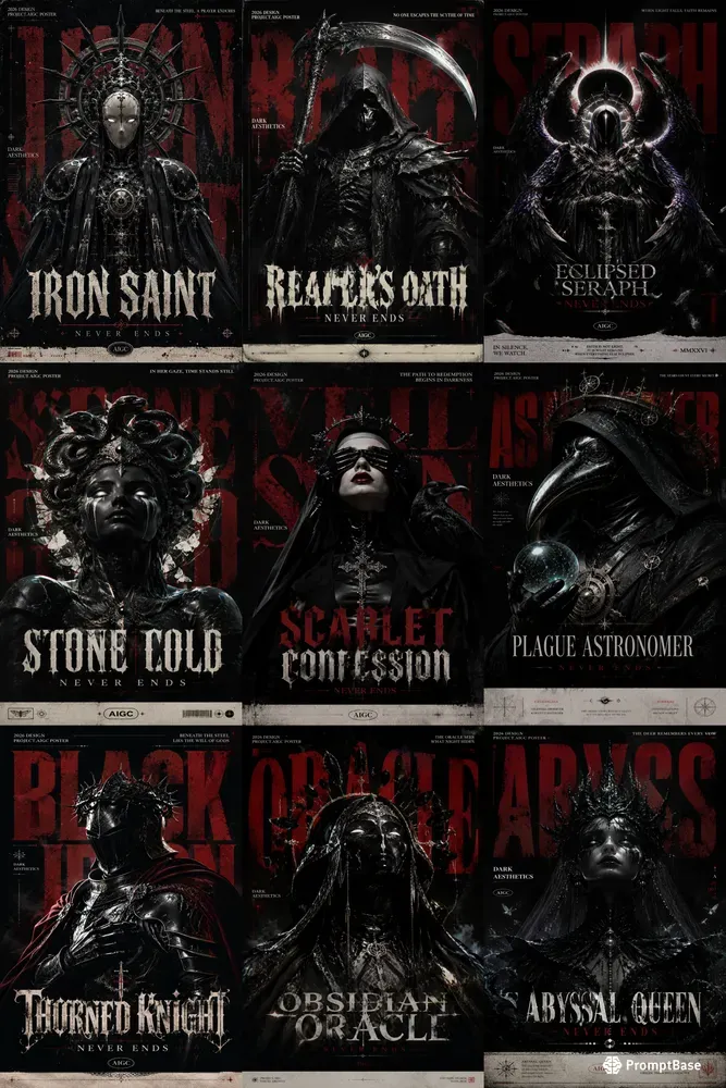 Dark Gothic Aigc Posters