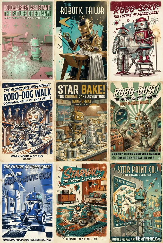 1950s Retro Robot Streetwear Masters