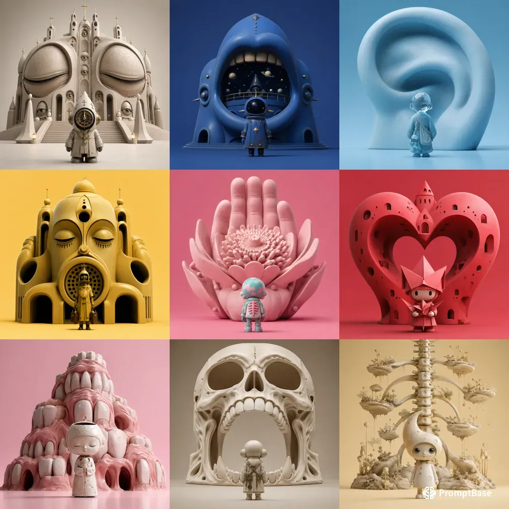 Surreal Toy Monuments