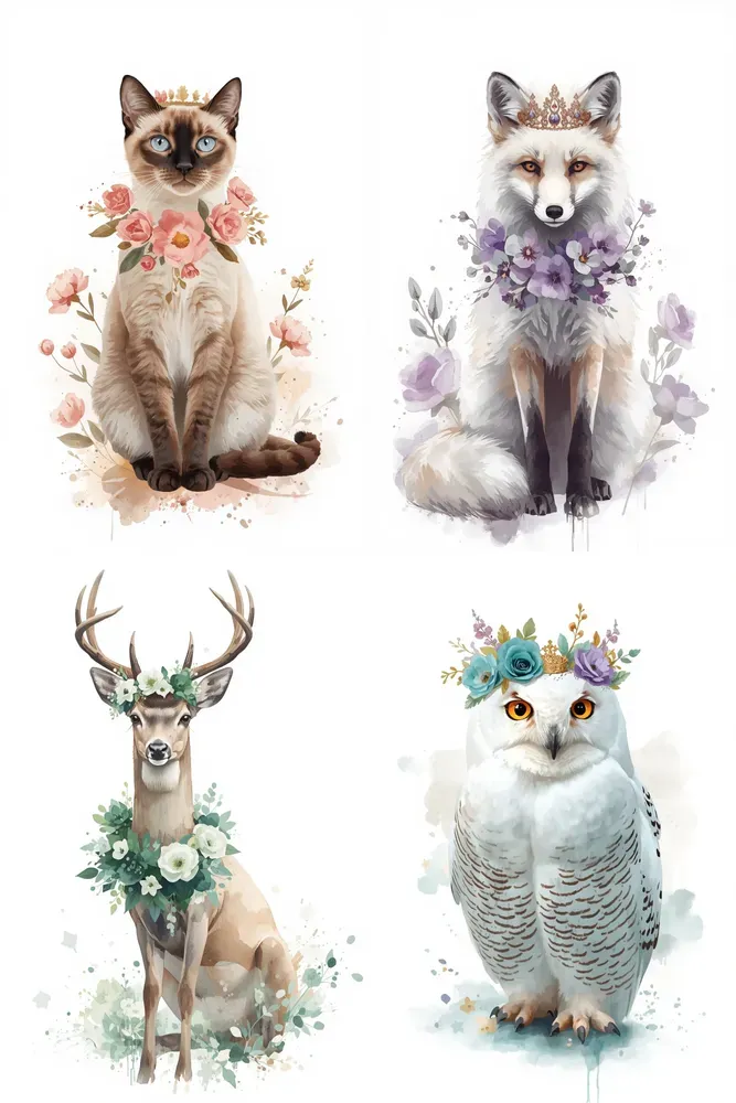 Luxury Soft Pastel Watercolor Fine Lines